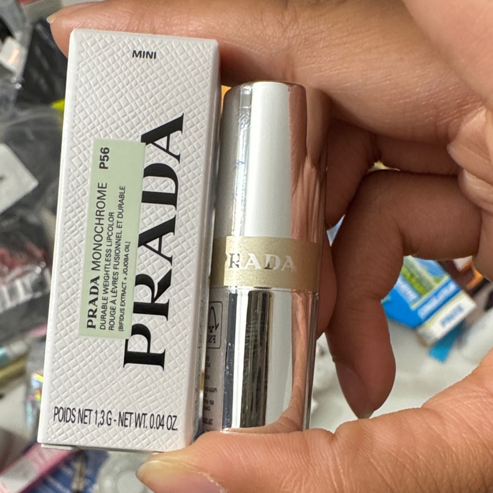 Prada Monochrome Lipstick - Metallic Silver